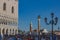 Tourists on San Marco square with views of Church of San Giorgio Maggiore