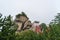 Tourists on scenic lookout in Huashan mountain