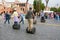 Tourists on segway in Rome Italy