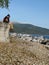 Tourists Sit along Lake Baikal