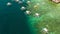 Tourists snorkeling in coral reef, Moalboal, Philippines