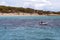 Tourists Snorkeling On The Great Barrier Reef Near Great Keppel Island