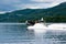 Tourists speedboating on a RIB boat, Loch Ness