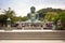 Tourists at statue of The Great Buddha of Kamakura, Japan