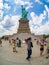 Tourists at the Statue of Liberty in New York