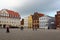 Tourists in Stralsund, Old Market, Germany