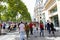 Tourists stroll at Champs-elysees - Paris