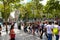 Tourists stroll at Champs-elysees - Paris