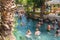 Tourists swim in antique Cleopatra pool