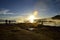 Tourists swim in a hot spring at sunrise in Eduardo Avaroa National Reserve in Uyuni, Bolivia.