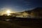 Tourists swim in a hot spring at sunrise in Eduardo Avaroa National Reserve in Uyuni, Bolivia.