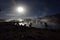 Tourists swim in a hot spring at sunrise in Eduardo Avaroa National Reserve in Uyuni, Bolivia.