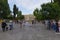 Tourists in Syntagma Square in Athens Greece