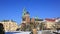 Tourists in territory of Wawel castle, Krakow