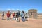 Tourists at Tiahuanaco.