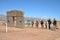 Tourists at Tiahuanaco.