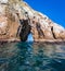 Tourists tour Rock formations of Witch Hill Cerro brujo  San Cristobal island, Galapagos, Ecuador