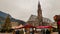 Tourists the traditional annual Christmas Market in the famous Walther Square in Bolzano, South Tyrol