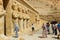 Tourists at the upper terrace of the mortuary temple of Hatshepsut