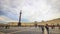 Tourists and vacationers on the palace square of St. Petersburg. tourist season, movement of people