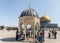 Tourists view the Dom of the Spirits near the Dome of the Rock building in the Old City in Jerusalem, Israel