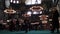 Tourists view and photograph the interior and dome of Hagia Sophia