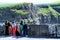 Tourists viewing the cliffs of moher