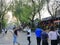 Tourists visit alley of shichahai park, adobe rgb