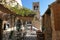 Tourists visit the city inside the mythical castle of Monemvasia