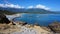 Tourists visit the famous beach at Sanxiantai in Taitung County, Taiwan