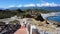 Tourists visit the famous beach at Sanxiantai in Taitung County, Taiwan