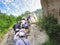 Tourists visit the famous Huangshan mountain. China