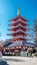 Tourists visit,Gojunoto five story pagoda at Senso-ji temple