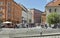 Tourists visit Ljubliana Novi square in Slovenia