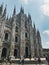 Tourists visit Milan Cathedral.