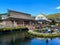 Tourists visit Oshino Hakkai, a small village in the Fuji Five Lake region