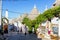 Tourists visit the town of Alberobello, famous for its trulli