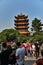 tourists visit yellow grane tower park in Wuhan city china