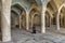 Tourists visited prayer hall of Vakil mosque in Shiraz, Iran.