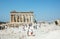 Tourists visiting the Acropolis - Parthenon temple
