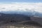 Tourists visiting Etna volcano mountain 