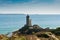 Tourists visiting the historic Petit Minou lighthouse on the Brittany coast