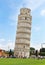 Tourists visiting the leaning tower of Pisa Italy - famous italian landmarks