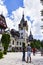 Tourists visiting the Peles castle