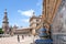 Tourists visiting Plaza de Espana, Seville, Spain