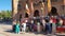 Tourists visiting the Plaza toros Ventas