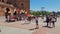 Tourists visiting the Plaza toros Ventas