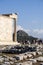 Tourists and visitors of  The Porch of the Caryatids at Acropolis of Athens