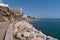 Tourists and visitors on promenade between La Carihuela and Torremolinos, Spain, Costa Del Sol