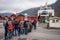 Tourists waiting for the fiord cruise